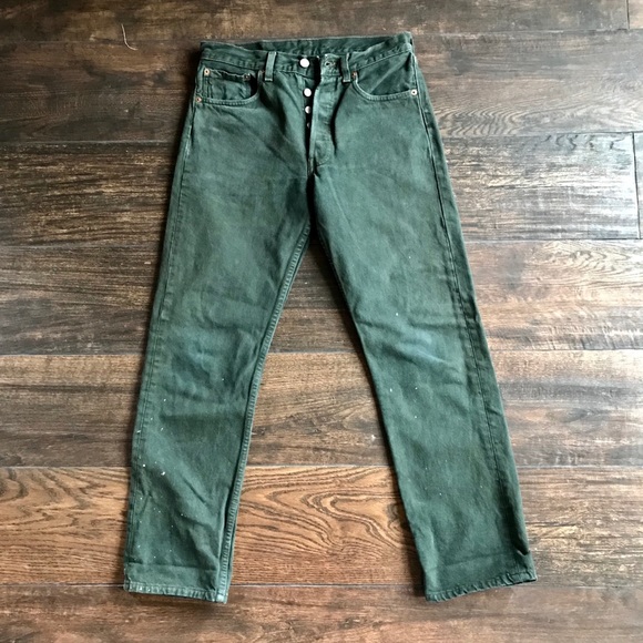 SOLD Vintage Levi’s 501 Olive Green Jeans - Picture 3 of 7